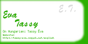 eva tassy business card